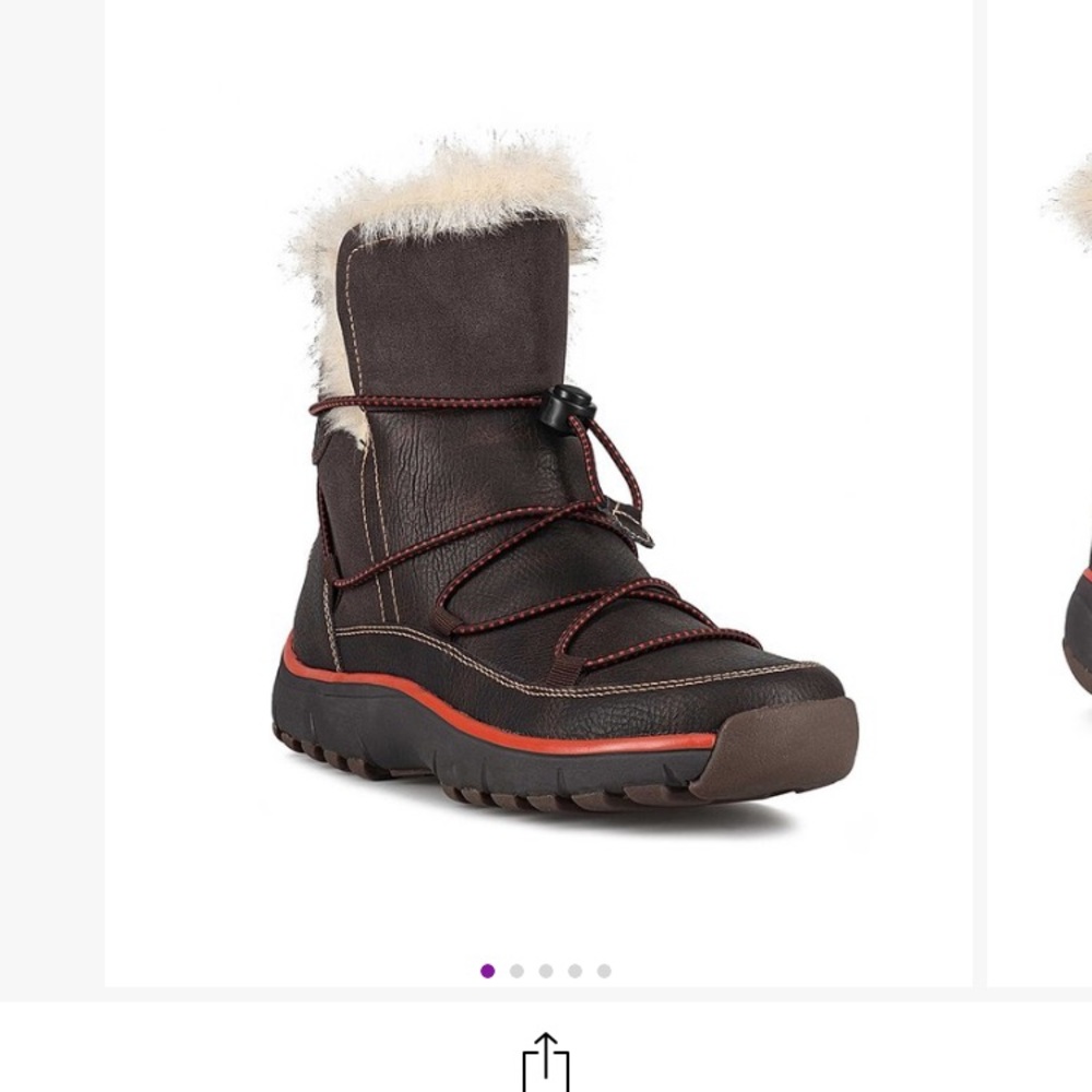 Ankle boot with fur trim 8.5